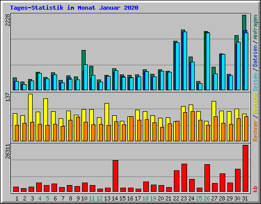 Tages-Statistik im Monat Januar 2020