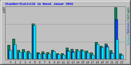 Stunden-Statistik im Monat Januar 2016