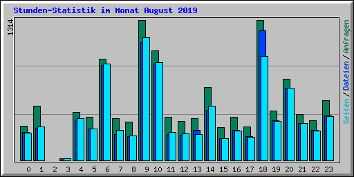 Stunden-Statistik im Monat August 2019