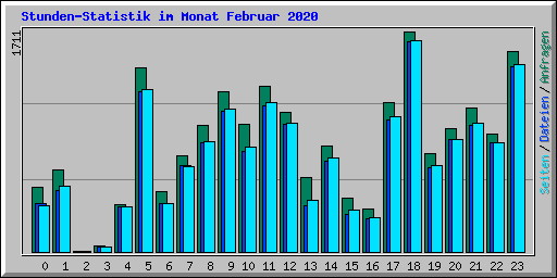 Stunden-Statistik im Monat Februar 2020
