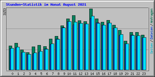 Stunden-Statistik im Monat August 2021