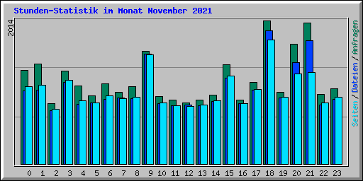 Stunden-Statistik im Monat November 2021