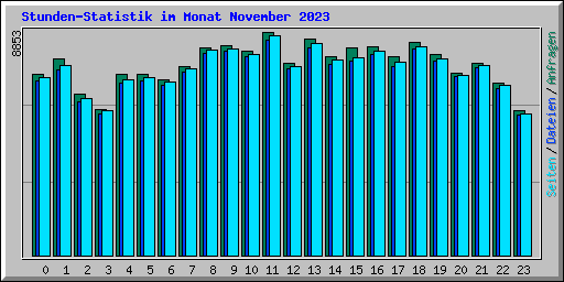 Stunden-Statistik im Monat November 2023