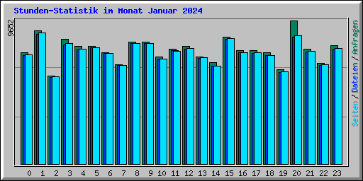 Stunden-Statistik im Monat Januar 2024