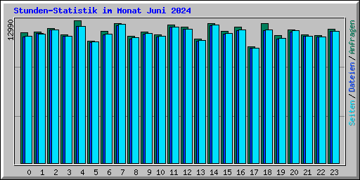 Stunden-Statistik im Monat Juni 2024