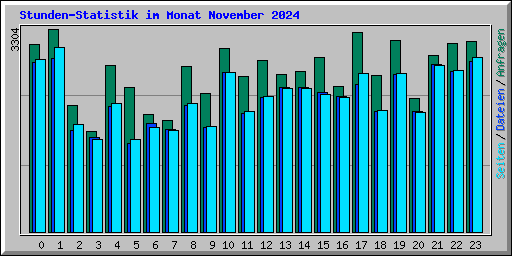 Stunden-Statistik im Monat November 2024