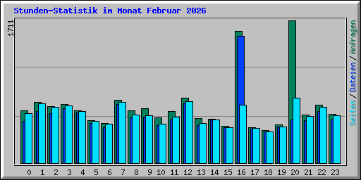 Stunden-Statistik im Monat Februar 2026